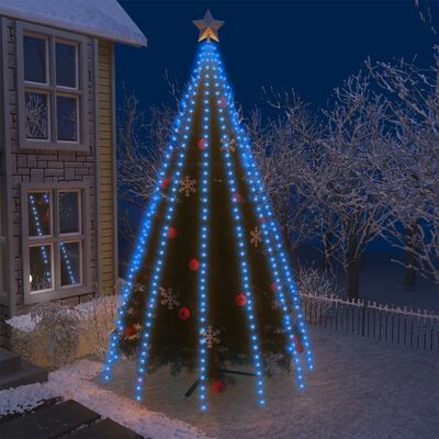 vidaXL Tree Lights with 500 LEDs Blue 196.9" Indoor Outdoor