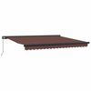 vidaXL Retractable Awning Brown Powder-coated aluminum Large Retractable