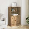 vidaXL Highboard Artisan Oak Engineered Wood 23.6 x 14.0 x 40.7 in