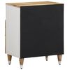 vidaXL Bedside Cabinet Mango natural with white Solid mango wood Compact