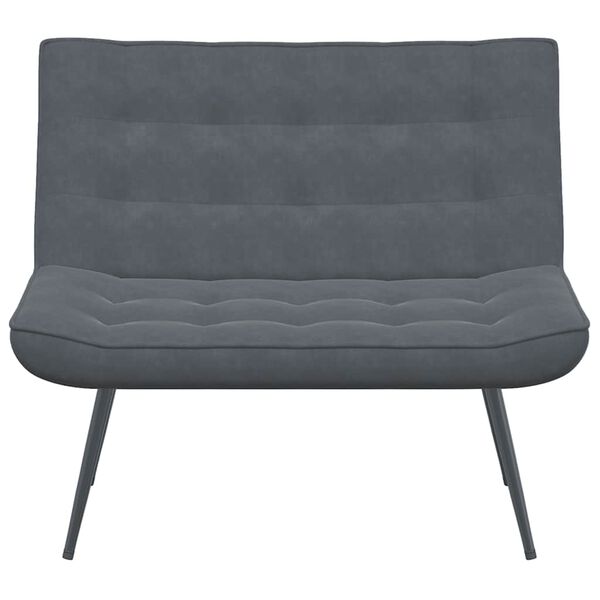 vidaXL Bench Dark Grey Velvet, Metal, Plywood 43.3 in x 29.1 in x 33.1 in