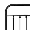 vidaXL Bed Frame Black Powder-Coated Steel 47.2x74.8 in Small Double