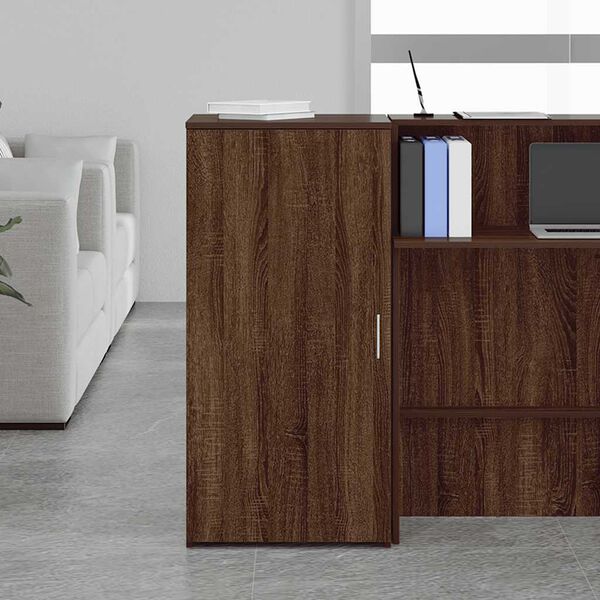vidaXL Storage Cabinet Brown Oak Engineered Wood Medium Storage
