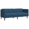 vidaXL 3 Piece Sofa Set Blue Fabric
