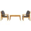 vidaXL Garden Lounge Set Dark grey Solid acacia wood Medium Modular
