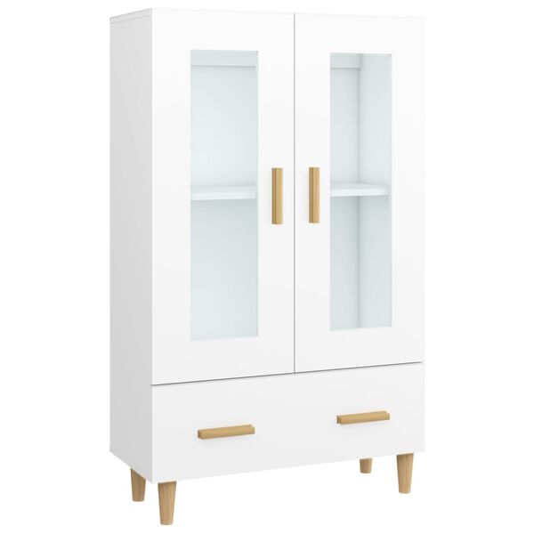 vidaXL Highboard White 27.6"x12.2"x45.3" Engineered Wood