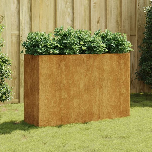 vidaXL Garden Raised Bed Rusty Corten Steel 47.2 x 15.7 x 31.5 in