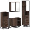 vidaXL Bathroom Furniture Set Brown Oak Engineered wood and metal Medium