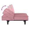 vidaXL Sofa Bed Pink Velvet (100% polyester), plywood Full-Size