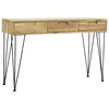 vidaXL Console Table Brown Recycled solid teak and wrought iron
