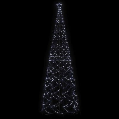 vidaXL Christmas Cone Tree Cold White 1400 LEDs 5x16 ft