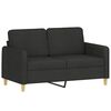 vidaXL Sofa Set Black Fabric (100% polyester), Metal, Textilene, Plywood