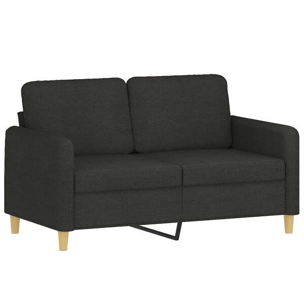 vidaXL Sofa Set Black Fabric (100% polyester), Metal, Textilene, Plywood