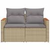 vidaXL Garden Sofa Beige
