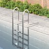 vidaXL Pool Ladder Silver 304 Stainless Steel Standard Pool Ladder