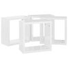 vidaXL Cube Shelf Set of 4 High gloss white Engineered wood