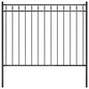 vidaXL Garden Fence Steel 5.9 ft x 3.9 ft Black