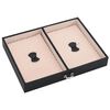vidaXL Jewellery Box 3-Layer with Mirror Lockable Black 10.2x7.1x6.9"