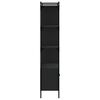 vidaXL Bookcase Black Engineered wood Medium Bookcase Rectangular