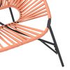 vidaXL Garden Egg Chair Black and Orange PE Rattan, Powder-Coated Steel