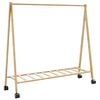 vidaXL Clothes Rack Natural Bamboo Bamboo Medium Foldable