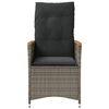 vidaXL Reclining Garden Chair Grey