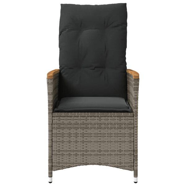 vidaXL Reclining Garden Chair Grey