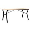 vidaXL Dining Table Natural wood and black