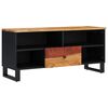 vidaXL TV Cabinet Natural wood and black