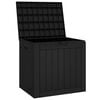 vidaXL Garden Storage Box Black Polypropylene Medium Garden Storage Box