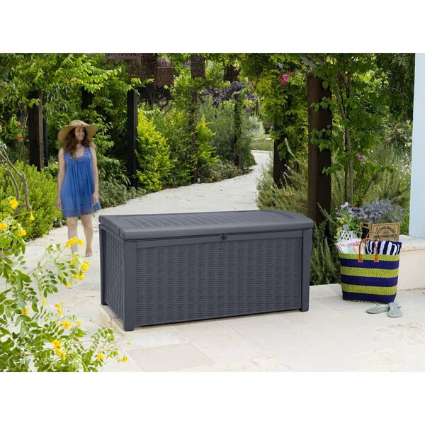 Keter Storage Box Anthracite Polypropylene Large Garden Storage Box