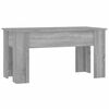 vidaXL Coffee Table Grey Sonoma Engineered Wood Height-Adjustable