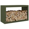 vidaXL Firewood Rack Green 39.4x15.7x23.6" Steel