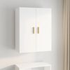 vidaXL Hanging Wall Cabinet High gloss white Engineered wood