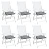 vidaXL Chair Cushion Set of 6 Grey Oxford fabric (100% polyester)