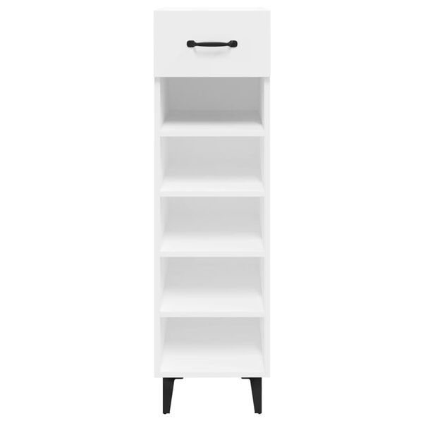 vidaXL Shoe Cabinet White Engineered wood Tall and slim Shoe Cabinet