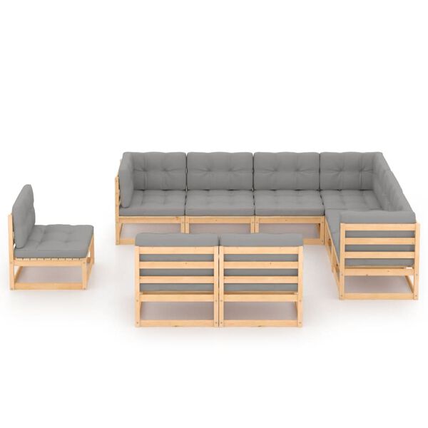 vidaXL Garden Lounge Set Grey