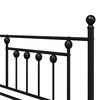vidaXL Daybed Frame with Headboard Black 42.1" x 79.9" Steel