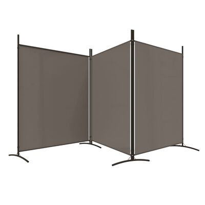 vidaXL 3-Panel Room Divider Anthracite 206.7"x70.9" Fabric