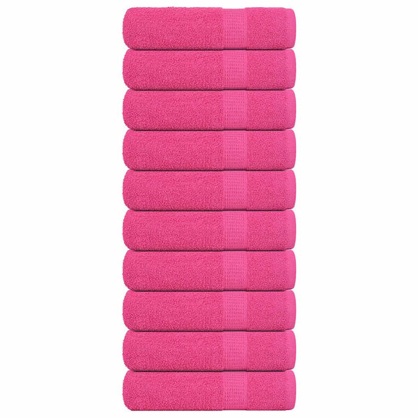 vidaXL Hand Towel Set of 10 Pink 100% Cotton 19.7 x 39.4 in Hand Towel