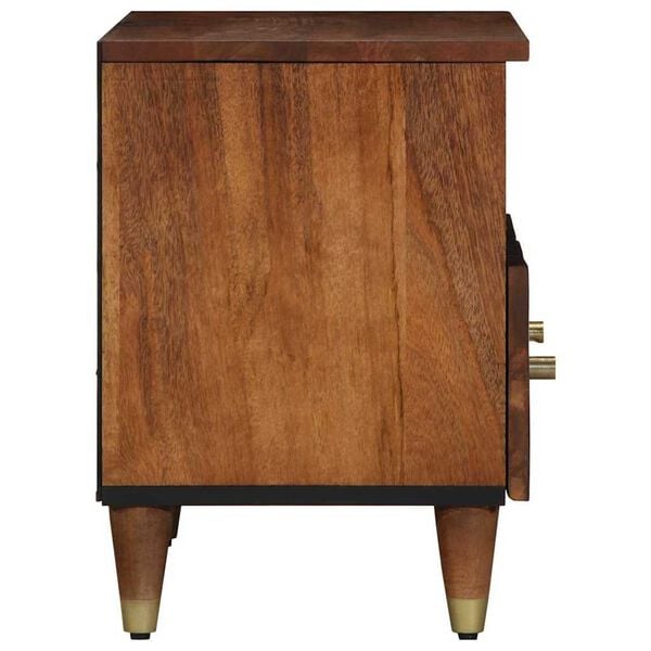 vidaXL TV Cabinet with Drawer Honey Brown 27.56 x 12.99 x 18.11 in