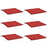 vidaXL Chair Cushion Set of 6 Red