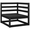 vidaXL Garden Lounge Set Black Solid pine wood Large Modular