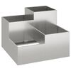 vidaXL Garden Planter Silver 80 x 80 x 60 cm Stainless steel