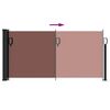 vidaXL Retractable Side Awning Brown