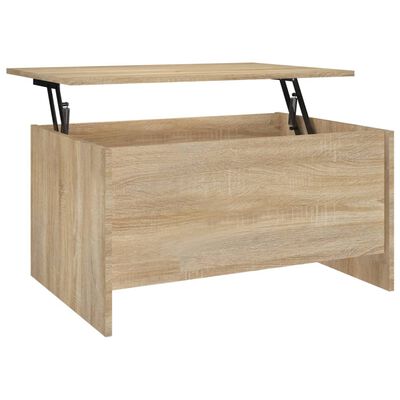 vidaXL Coffee Table Sonoma Oak 31.5"x21.9"x16.3" Engineered Wood