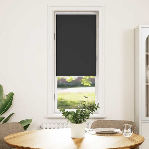 vidaXL Roller Blind Black 100% Polyester 21.7 x 68.9 in Roller Blind