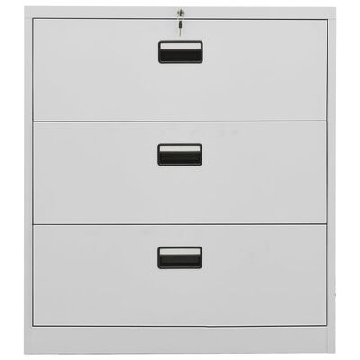 vidaXL Filing Cabinet Light Gray 35.4"x18.1"x40.6" Steel