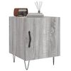 vidaXL Bedside Cabinet Set of 2 Grey Sonoma Engineered wood, metal