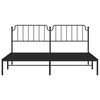 vidaXL Bed Frame Black Powder-Coated Steel Double Bed Frame